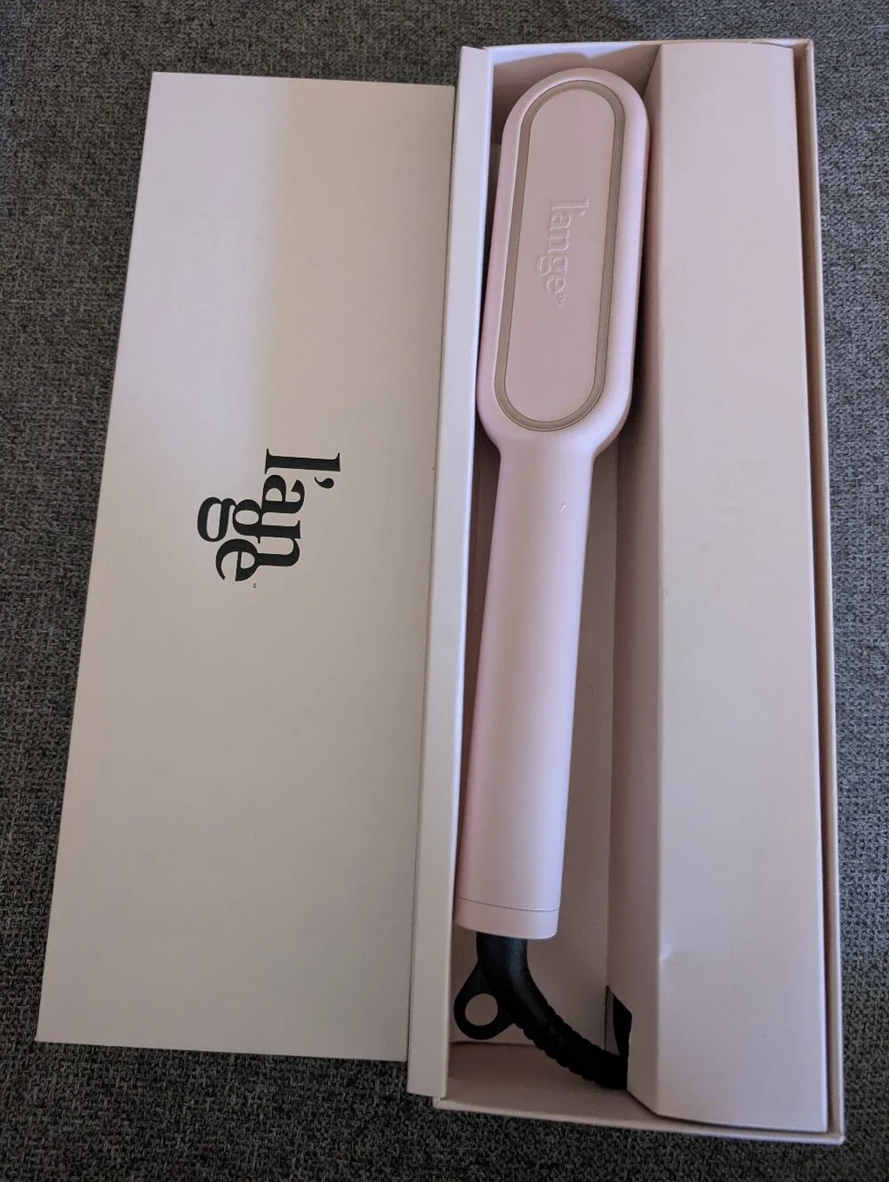 L'ange Smooth-It 2-in-1 Digital Straightening Comb in Blush. Like new In Box